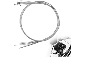 PAWPOEM 10 PCS Bike Brake Cable, 1.8m Bicycle Brake Inner Wire, Stainless Steel Inner Brake Wire for MTB, Road Bike, Mountain Bicycle, Cycling Brake Cable Replacement, Gear Cables for Bicycles