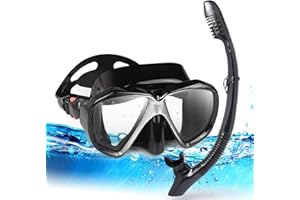 EXP VISION Masque de plongée,180°View HD Masque de Snorkeling/Plongée, Anti-Buée Lunettes de plongée et Anti-Fuite Masque de plongée en apnée Set de Plongée pour Adultes et Enfants