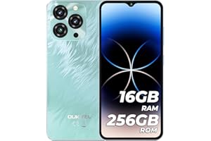 OUKITEL C3 Handy Ohne Vertrag 16GB+256GB/1TB Smartphone Günstig 6.52 Inch Mobile Phone Android 14,Simlock-Free Smartphone ohne vertrag günstig 5000 mAh Battery,13MP + 5MP, Dual SIM 4G Smartphones Blau