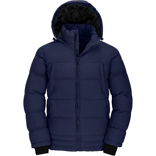 Doudoune Homme Hiver épaisse - Veste Parka Capuche Pour Randonnée, Camping, Grande Taille Coupe-vent Chaude