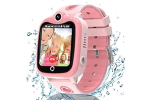 RUOPOEM Kids Smart Watch Boys Girls, 4G Smart Watch for Kids with Video Call GPS SOS Voice Chat Games School Mode Camera Alarm Clock, Kids GPS Tracker Watch Phone Birthday Toy Gifts for 4-12 Years Old