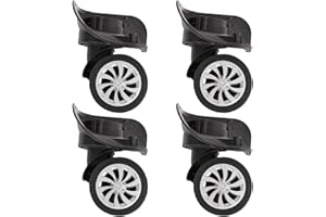 SOUIWUZI Sostituzione delle ruote per bagagli 4pcs Sostituzione delle ruote per valigia muti, kit ruote spinner a doppia valigia a rotazione a 360 ° per carrello per valigie bagagli