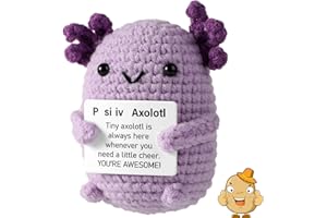 KAZGVN Pocket Hug, Emotional Support Gift, Crochet Animals, Cute Duck Plush, Emotional Support Plush Doll With Card, Cute Potato for Halloween Birthday Gifts Friends Party Decoration (Purple)