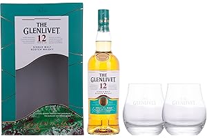 The Glenlivet 12Y 70cl + 2 Bicchieri, Single Malt Speyside Whisky