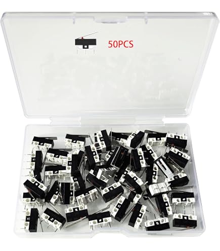 Sourcingmap 10 Pezzi Interruttore A Slitta Micro SPDT 2 Posizioni - Montaggio A Pannello, 3P, Per Progetti Elettronici