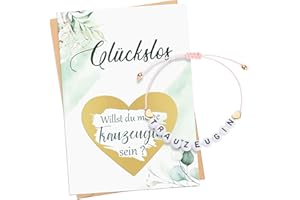 Tenare Patentante Trauzeugin Brautjungfer Fragen Geschenk Set Elastisches Armband Rubbelkarte und Umschlag Geschenkidee für Patin Trauzeugin Brautjungfer (Willst Du Meine Trauzeugin Sein)