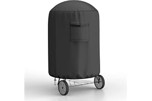 ARMORGET Housse de Barbecue étanche Ronde (Ø71x68cm) en Oxford 600D avec Aérations, Coupe-Vent, Housse de Barbecue Petite Anti-UV, Bâche pour Barbecue à Boule, Couvertures pour Barbecue