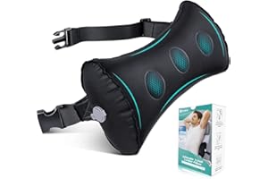 BLABOK Aufblasbares Lendenkissen,Lendenwirbelstützkissen für Bürostuhl und Autositz,Rückenstützkissen zur Linderung von Rückenschmerzen,verstellbares Rückenkissen zum Ausruhen,Schlafen,Reisen