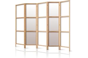 ‎FRAMED CONCEPT framed concept Paravent Raumteiler aus Holz 225x172 cm, 5-teilig, einseitig, im orientalischen Stil