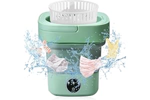 MUSEMUSY Lavatrice Portatile, 11 L Mini Lavatrice Pieghevole con Centrifuga, Lavatrice da Campeggio Piccola da Viaggio, Bucato Ad Alta capacità Lavatrice per Biancheria Intima, Calzini o Piccoli Oggetti