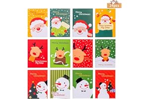 YEAHBOOM Bloc de notas de Navidad, 24 mini blocs de notas, mini cuaderno, mini bloc de notas para niños, blocs de notas de Navidad para niños, calendario de Adviento, cumpleaños infantil, piñata