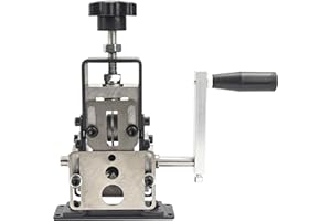 Ezebesta Máquina peladora manual de cables, pelacables de taladro de cobre, máquina pelacables con manivela portátil, herramienta de pelado de cables, construcción de aluminio