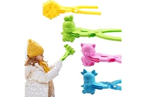 SUAFLNY Schneeball Maker Winter 3 Stück Schneeball Form Spielzeug, Sandball Schneeball Clip Kunststoff Kinder Outdoor Spielzeug für Winterkinder Zum Spielen Mit Schneespielzeug (4 Stück-c)