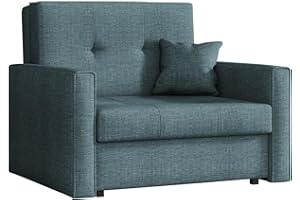 Mirjan24 Sofa Viva Bis I mit Schlaffunktion, Schlafsofa, einsitzer Polstersofa mit Bettkasten, Bettsofa inkl. Kissen, Farbaus