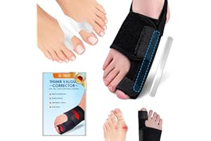 Nimisyra 4 pièce Correcteur Hallux Valgus Set, Séparateur et Correcteur pouce lavable,Correcteur de gros orteil pour protéger pour hommes et femmes,ferreux