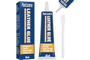 Asticers Leather Glue Extra Strong, Waterproof Leather Glue for Sofa Repair, Shoes, Jacket and Flexible DIY etc. (60g)