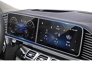 BSTW per Mercedes Benz E-Class W213 S-Class W222 G-Class W464 Benz GLE W167 GLS X167 Pellicola Protettiva per Instrument Cluster + Media Display (2 x 12,3") Protezione Schermo in Vetro Temperato