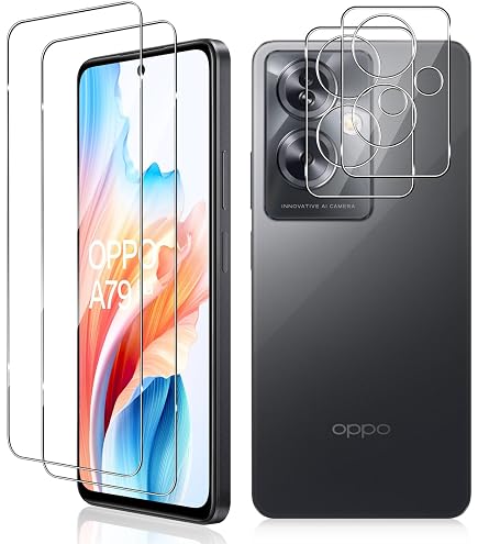 WFTE 2 Pezzi Vetro Temperato Per Oppo A98 5G / A1 – Pellicola Protettiva 9H Anti Graffio, Anti-impronte, Senza Bolle – Facile Installazione