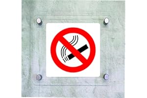 SOCIAL CRAZY CARTELLO IN PLEXIGLASS SEGNALETICO - vietato fumare - Con Distanziali in acciaio inox e Stampa U.V. (15x15 cm)