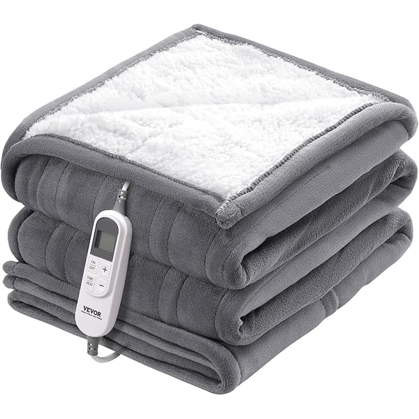 Coperta Elettrica Riscaldata 180x150cm, Doppia Flanella, 6 Livelli Calore, Timer 10h, Lavabile