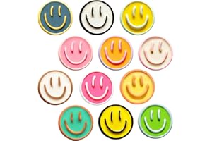 DIFIT Magnete für Magnettafel,12 Stück 6 Farben Harz Lächeln Magnet Kühlschrankmagnete,Magnete Stark Magneten Kühlschrank Tafel Magneten Kleine Bunt Rund für Whiteboard Pinnwand