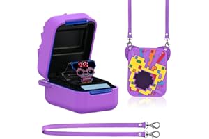 FORHOME Protección de Silicona Compatible con Bitzee Digital Pet,Funda Protectora Anticaídas con Cordón Cover,Fundas Protectoras EVA para Interactive Animal y Mascota Virtual (Purple)