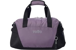 TOTTO - Bolsa de Deporte, Modelo Active Pro S, Medidas 40 x 25 x 20 cm, Capacidad 22 L, Asa de Mano, Correa Ajustable Hombro, Argollas para Candado en Cremallera Principal, Color Montana Grape Morado