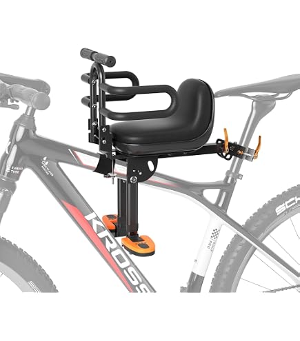 Kindersitz für Damen Fahrrad vorn, wie zu DDR Zeiten, Fußstützen klappbar Kinder Sattel Sattelstütze Fahrradsitz, Kids Sattel:Schwarz Sanremo Kids, Sattelstützen Kindersitz:Damen 2 Ø 29-39 mm Sport & Freizeit
