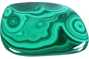 LEBENSQUELLE PLUS Piedra de disco de malaquita | Piedra de bolsillo de piedra preciosa de