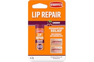 O'Keeffe's Lip Repair Cherry, 4.2g – For Extremely Dry, Cracked Lips | With Cherry & Vitamin E Oil, Provides All Day Hydration