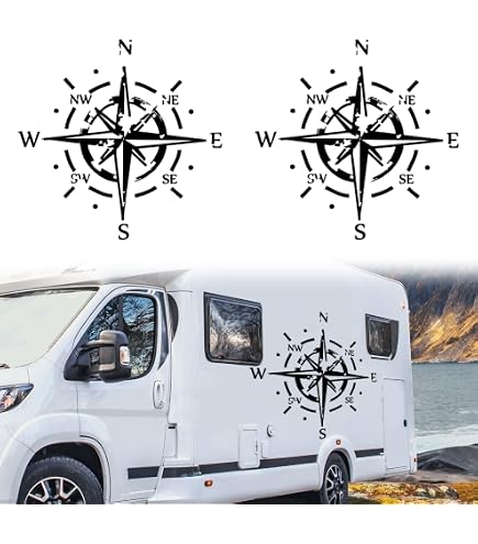 lepni.me Lot de 1 Camping-car Angles Morts Autocollant | Adhésion Extra Forte et Protection UV | France Caravane Véhicules Stickers Poids Lourd | Attention Signe d'avertissement (1PCS CAMPING-CAR