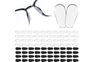 40 par näsdynor i silikon, självhäftande näsdynor för glasögon, 1 mm halkfri pinne på näsgrepp för glasögon, passar plastramar, förhindrar att den glider (transparent och