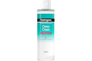 Neutrogena Deep Clean woda micelarna 3 w 1, bez zapachu, bez alkoholu, delikatny środek do demakijażu, bez tarcia, micelarna woda oczyszczająca do wszystkich rodzajów skóry, 400 ml