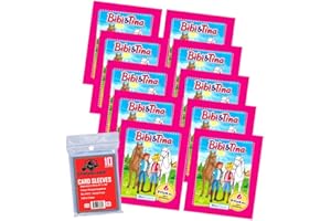 DALMARO Bundle mit Blue Ocean Bibi & Tina Sticker Serie 2 - Pferdesticker Sammelsticker (2024) - Exklusive STRONCARD Hüllen - Auswahl (10 Tüten)