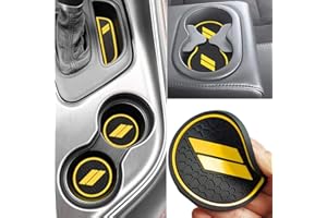 Auprite Challenger Accessories 2015-2023 Anti Dust Mats Perfect Fit for Cup Holder, Mats, Door, Bag, Center Console, Challenger Interior Accessories Liners (Yellow/11pcs)