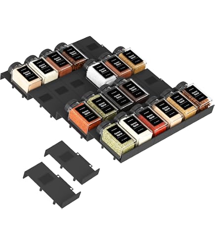 Set Barattoli Spezie Rettangolari 120ml Set 24 Barattoli Spezie In Vetro 120ml - Rettangolari Con Etichette E Inserti Per Spargimento Organizer Spezie Per Cassetto