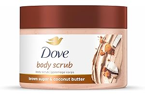 Dove Scrub Brown Sugar & Coconut Butter For Silky Smooth Skin Body Scrub Exfoliates & Restores Skin's Natural Nutrients 298ml