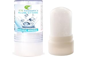 ETC COSMETIC`S Alum stone 115gr, natural mineral deodorant, vegan | has an antiseptic effect, does not clog pores, aftershave, can be used to prevent skin irritation
