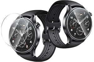 Anoowkoa [2 szt. 0,26 mm premium kompatybilne z zegarkiem Xiaomi Watch S1 Pro, osłona ekranu ze szkła hartowanego, oryginalne szkło – jednym naciśnięciem, super łatwa instalacja