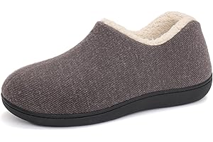 ULTRAIDEAS Damskie przytulne kapcie z pianki z pamięcią kształtu z ciepłą podszewką z polaru, wełniana mieszanka bawełny, buty domowe z antypoślizgową gumową podeszwą do wewnątrz i na zewnątrz