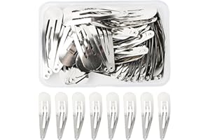 NATUCE 50PCS Pinces à Cheveux Fille, Barrette Argent, Enfant Épingle à Cheveux, Femme Barrettes à Cheveux en Métal, Snap Barettes BB, Accessoires de Cheveux, Barettes des Cheveux pour Fille