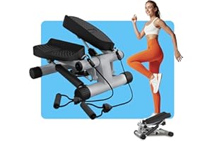 Niceday Mini Stepper für Zuhause | Up-Down Swing Stepper mit Power Ropes | Stepper Hometrainer mit LCD Display | 2 in 1 Trainingsgerät bis 100kg | Bein/Arm Trainer, Home Fitness Exercise