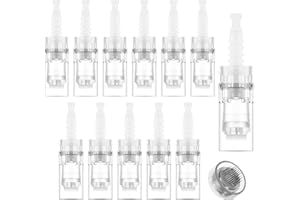 LOPHE Microneedling, 12 Pezzi Micro Aghi Penna Derma Micro Needling, Microneedle Nano Aghi con Regolabili a Baionetta(#42pin)