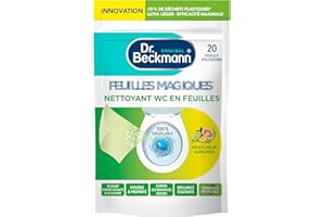 Dr. Beckmann - Nettoyant WC En Feuilles Magiques - Produit Toilette Puissant Contre La Saleté et Le Calcaire - Désodorisant WC Qui Élimine les Mauvaises Odeurs - Fraicheur Agrumes x 20 Feuilles