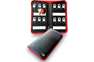 ZENKI - Organisateur de clés portable - Trousse porte-clés avec fermeture éclair imperméable - Rouge