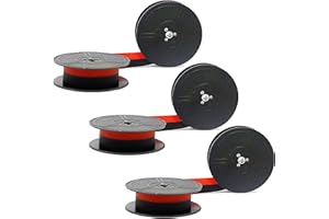 XICIKI 3 Stück Farbband Schreibmaschine, Schreibmaschine Farbband, Farbband Schreibmaschine Olympia, Doppelpack Schreibmaschinenband Kompatibel mit GR4 GR1 Group 4 Rot und Schwarz Nylon Typewriter Farbband