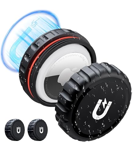 4 Custodie Magnetiche Per AirTag - Coperture In Silicone Morbido Con Supporto Magnetico Nascosto, Facili Da Installare