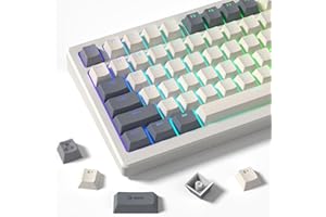 dagaladoo PBT-Tastenkappen im Retro-Stil, 127 Tasten, Farbstoff-Sumlimation, glänzendes Tastenkappen-Set, Cherry Profil, benutzerdefinierte Tastatur-Tastenkappen für 60/65/75/TKL/96/100% US-Layout