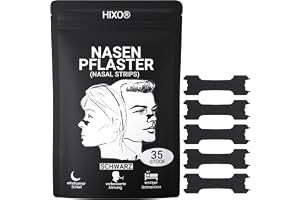 35 x svarta premium näsplåster "Black Edition" | Nässtrips för fri andning i vardagen, på natten och under sport – hudvänlig, utan aktiva ämnen