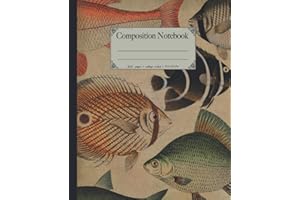 Composition Notebook: Fish composition notebook. Ocean sea life antique illustration notebook college ruled. Tropical fish Marine themed gift (Ocean Sea life & sea creatures notebooks.)